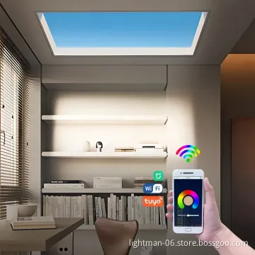 Smart Tuya Panel Ceiling: 60x120 60x60 30x120 Recessed LED Skylight for Virtual Blue Sky Light